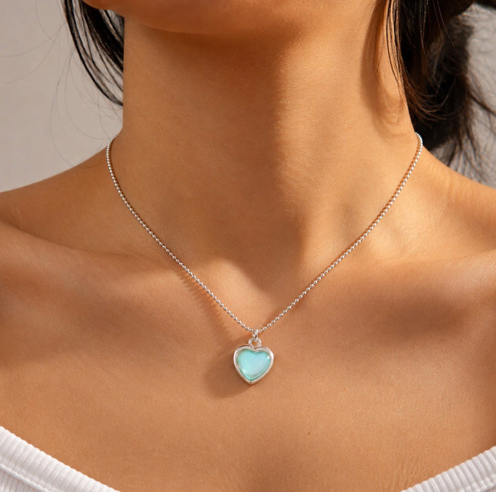Crystal Heart Pendant Necklace