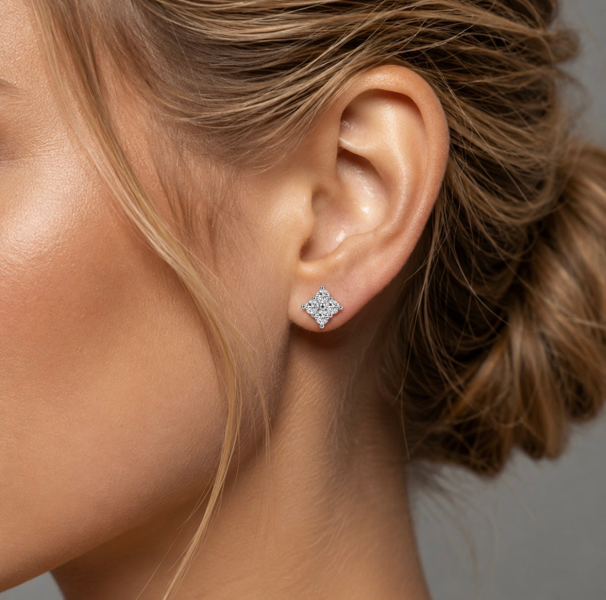 Sterling Silver Flower Stud Earrings